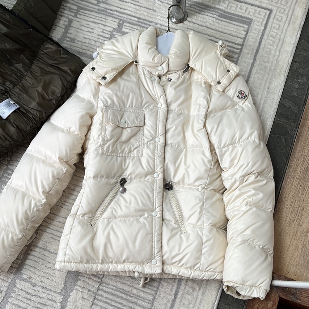 Moncler Vintage Down Puffer Jacket Ivory Size 3